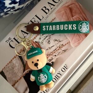 Cute Starbucks Bear Keychain 🧸♥️